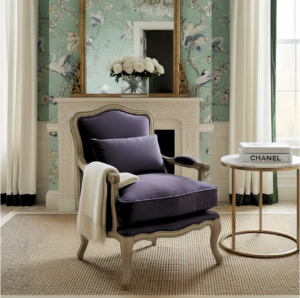 Reims Armchair (Aubergine Velvet)